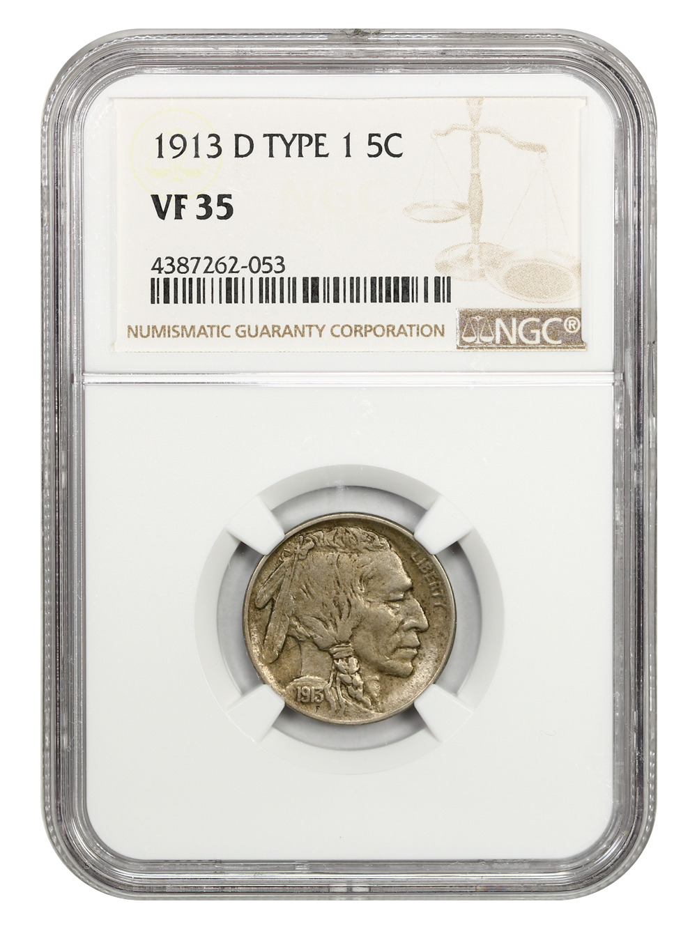 1913-D 5c Buffalo, Type 1 VF20 thumbnail 12