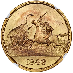 image for: 1898 Trans Miss Expo Official Brass SC$1 NGC MS65 (HK-283)