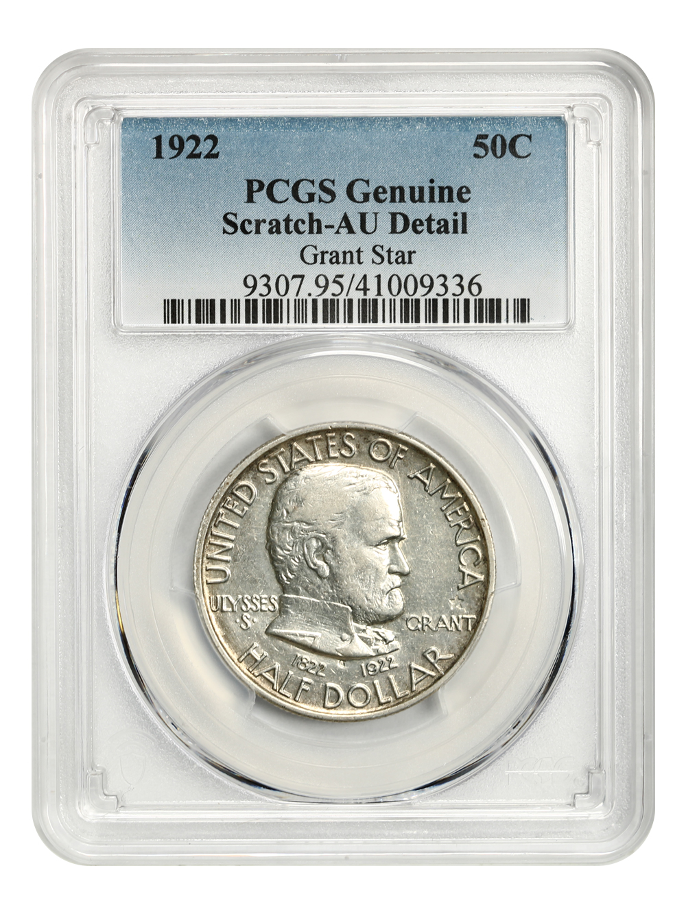 1922 50c Grant Memorial, with Star AU50 thumbnail 3