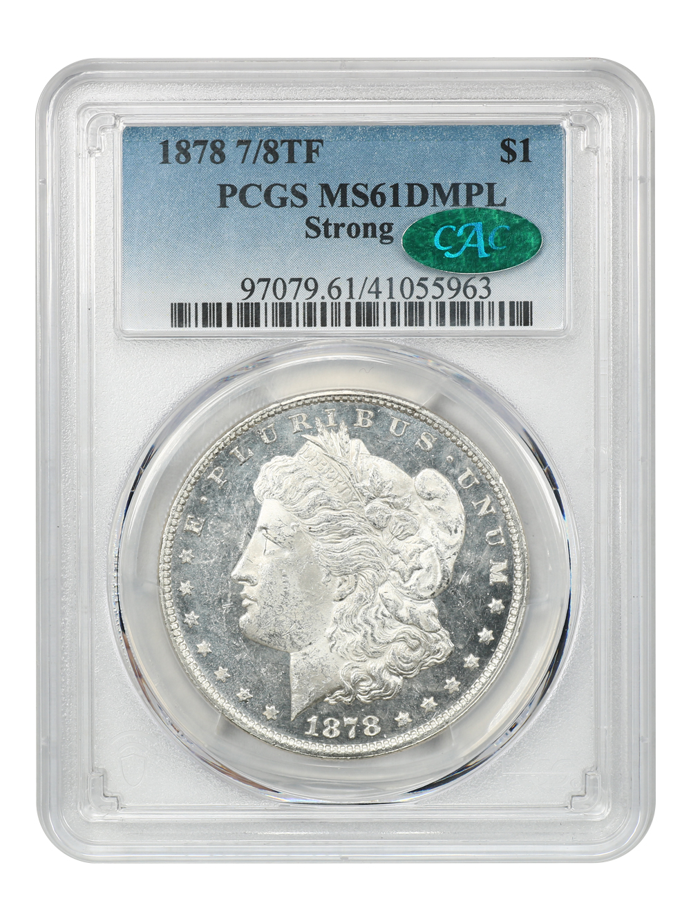 1878 7/8TF $1  Strong MS DMPL MS61 DMPL thumbnail 7