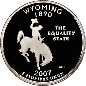image for: 2007-S Wyoming 25c NGC Proof 69 UCAM (Silver)