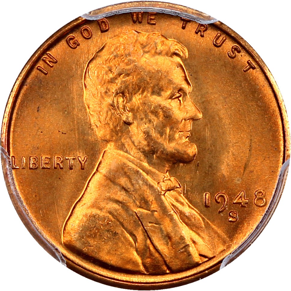 1948-S 1c PCGS MS65 RD