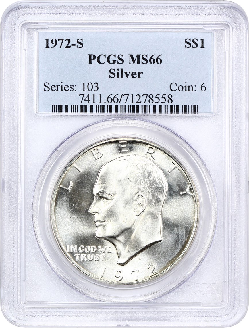 1972-S $1  Silver MS63 thumbnail 17