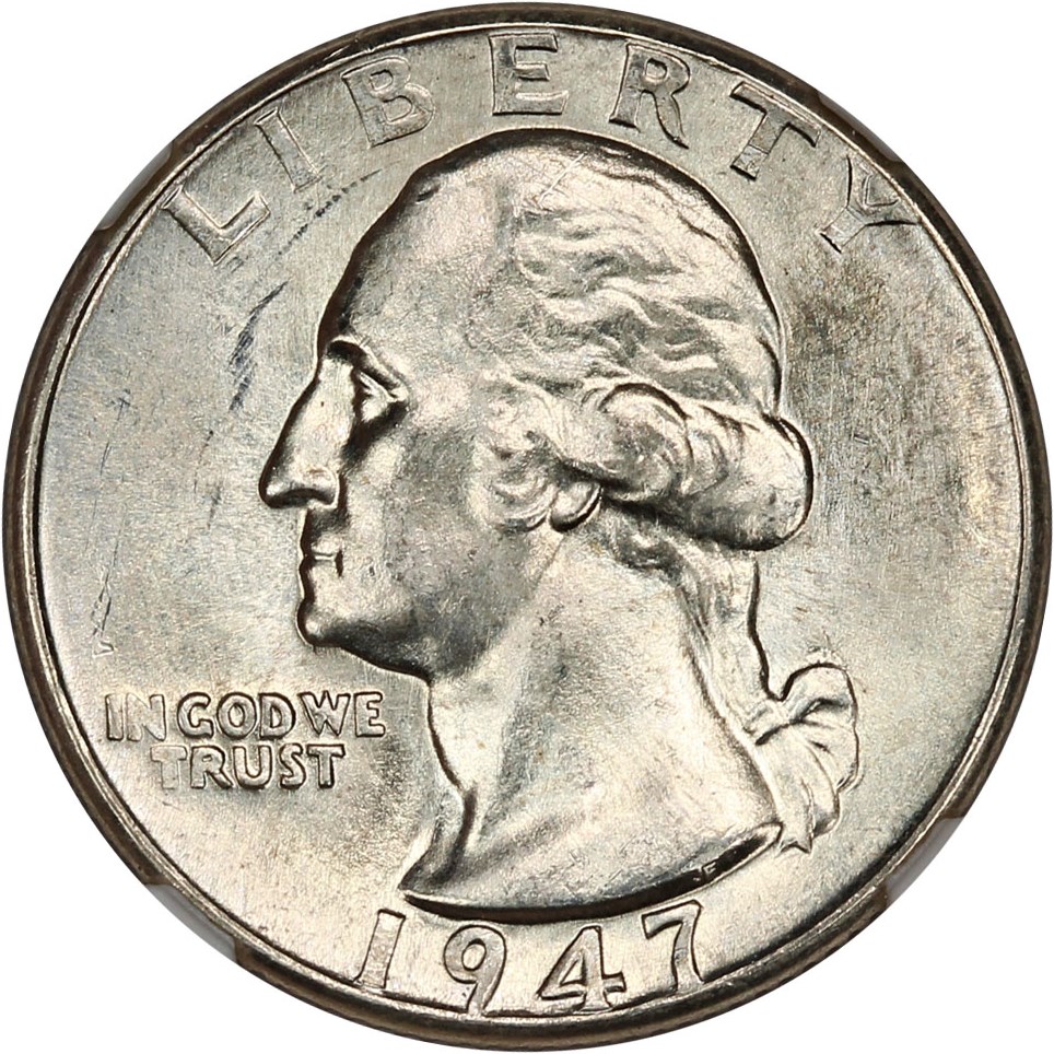 1947-D 25c NGC MS65