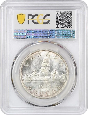 image for: Canada: 1959 $1 PCGS MS63 (KM-54)