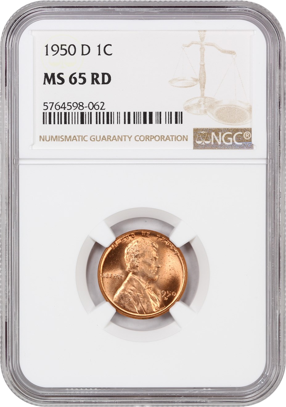 1950-D 1c MS RD MS65 RD CAC thumbnail 11