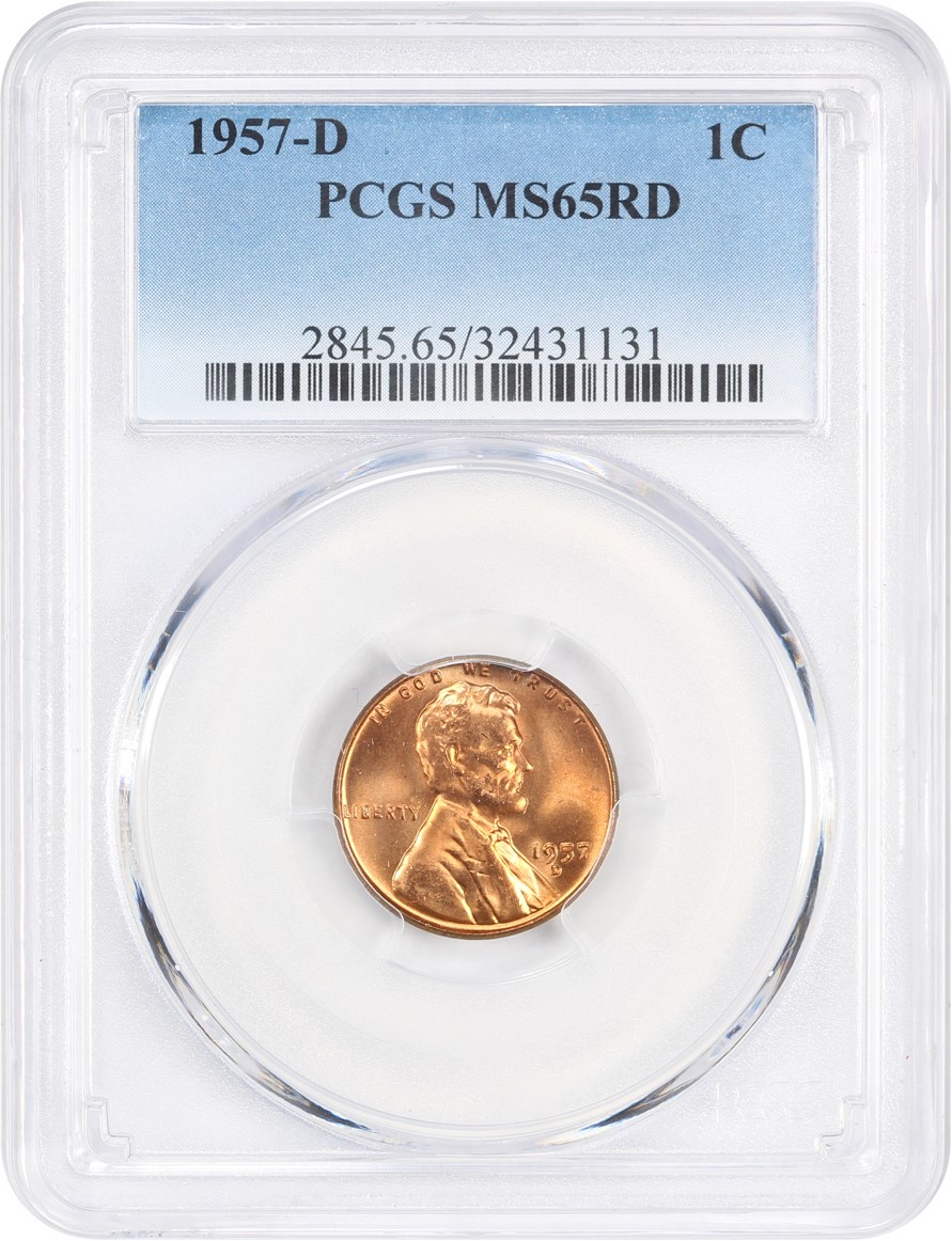 1957-D 1c MS RD MS65 RD thumbnail 5