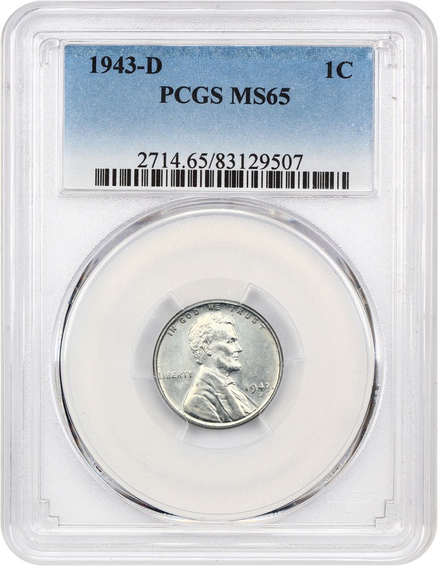 1943-D 1c Steel MS65 thumbnail 5