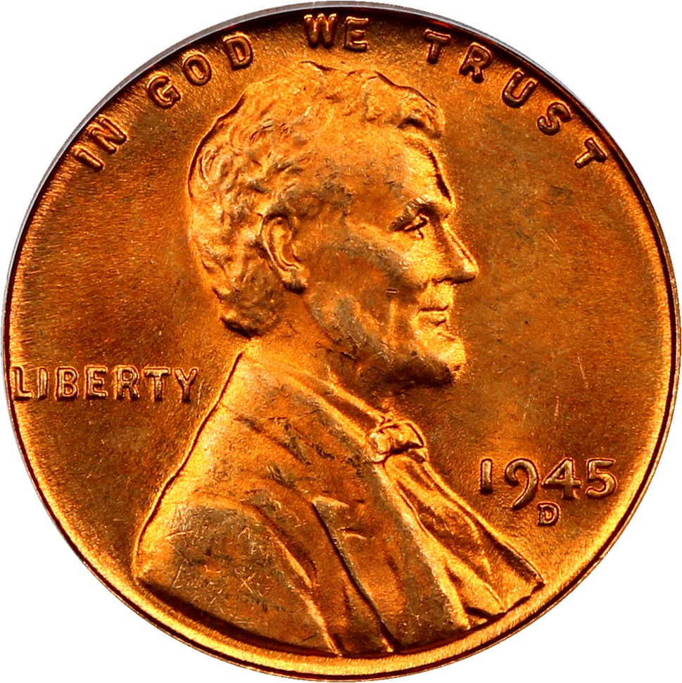 1945-D 1c PCGS MS66 RD