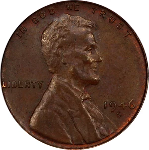 image for: 1946-S 1c PCGS AU58