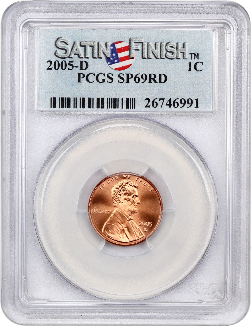 image for: 2005-D 1c PCGS MS69 RD (Satin Finish)