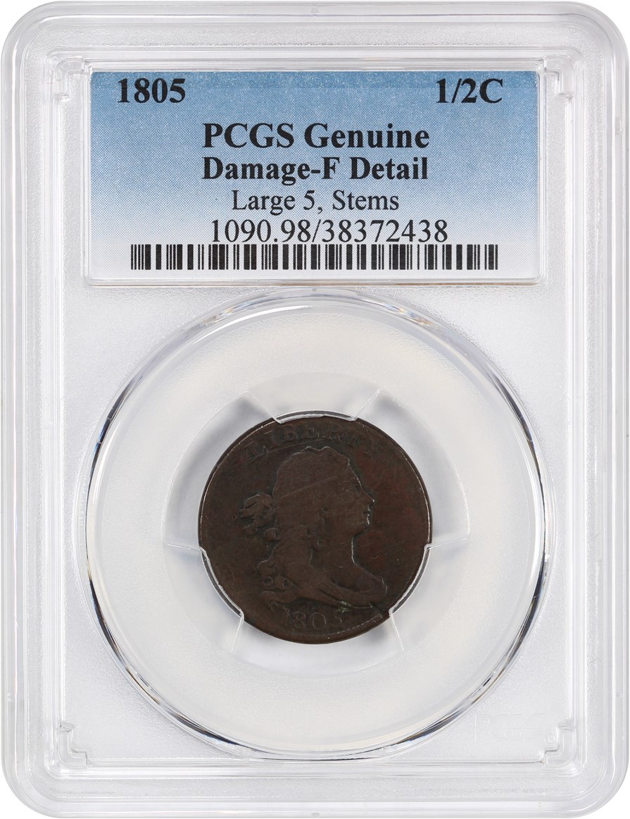 1805 1/2c Large 5, Stems MS BN F12 BN CAC thumbnail 23