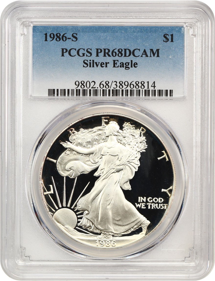 1986-S $1  Silver Eagle PR DCAM PR64 DCAM thumbnail 15
