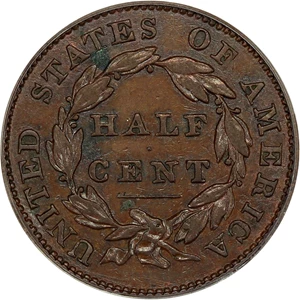 image for: 1831 1/2c PCGS AU50
