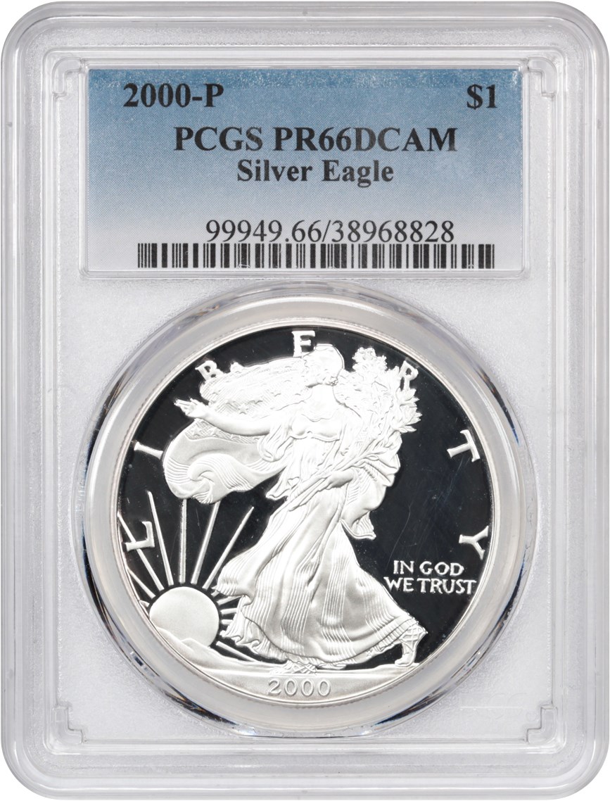 2000-P $1  Silver Eagle PR DCAM PR66 DCAM thumbnail 3