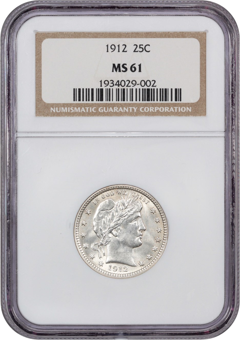 1912 25c MS61 CAC thumbnail 4