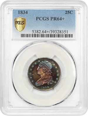 image for: 1834 25c PCGS Proof 64+