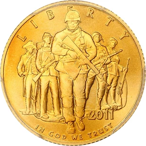 image for: 2011-P United States Army $5 PCGS MS70