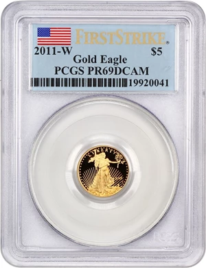 image for: 2011-W Gold Eagle $5 PCGS Proof 69 DCAM (First Strike)