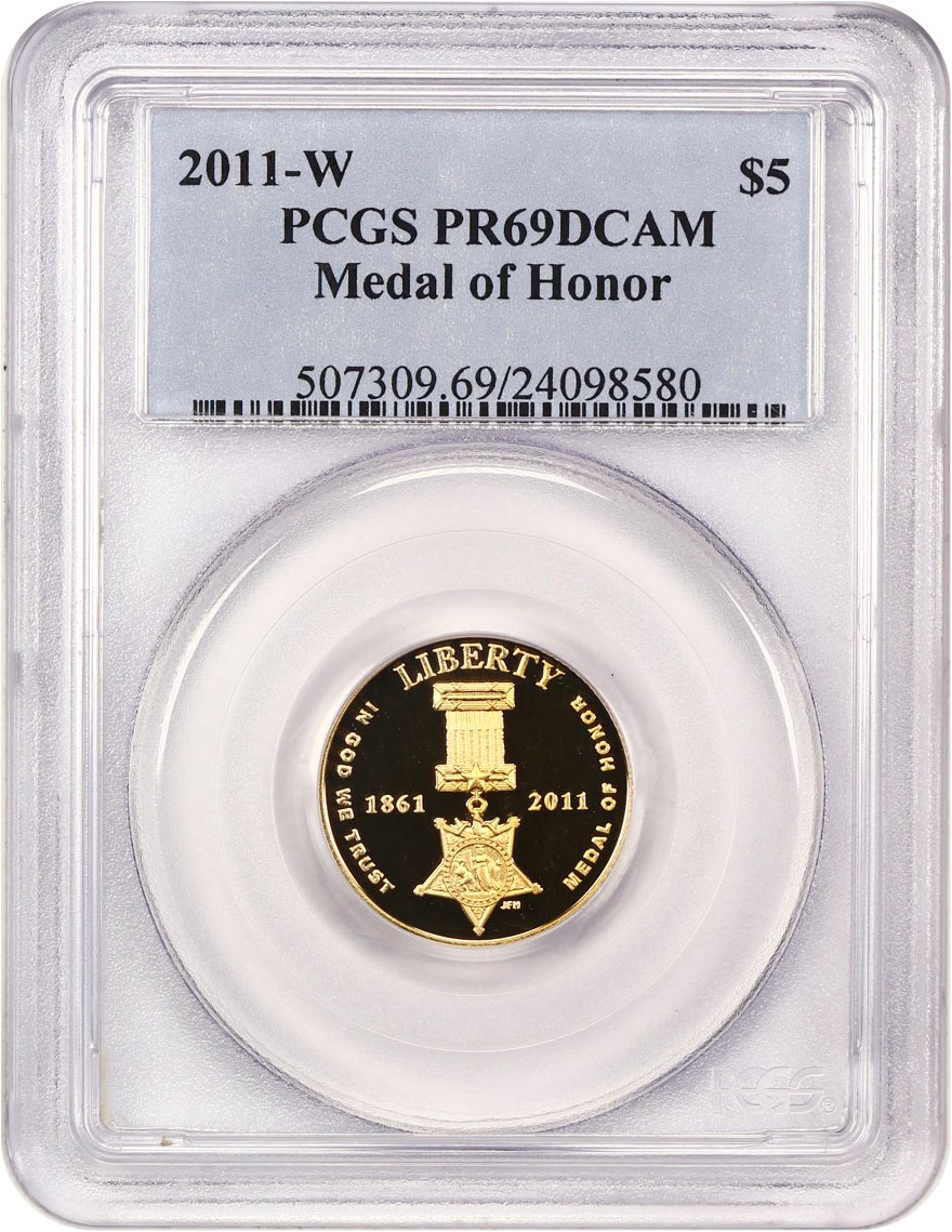 image for: 2011-W Medal of Honor $5 PCGS Proof 69 DCAM