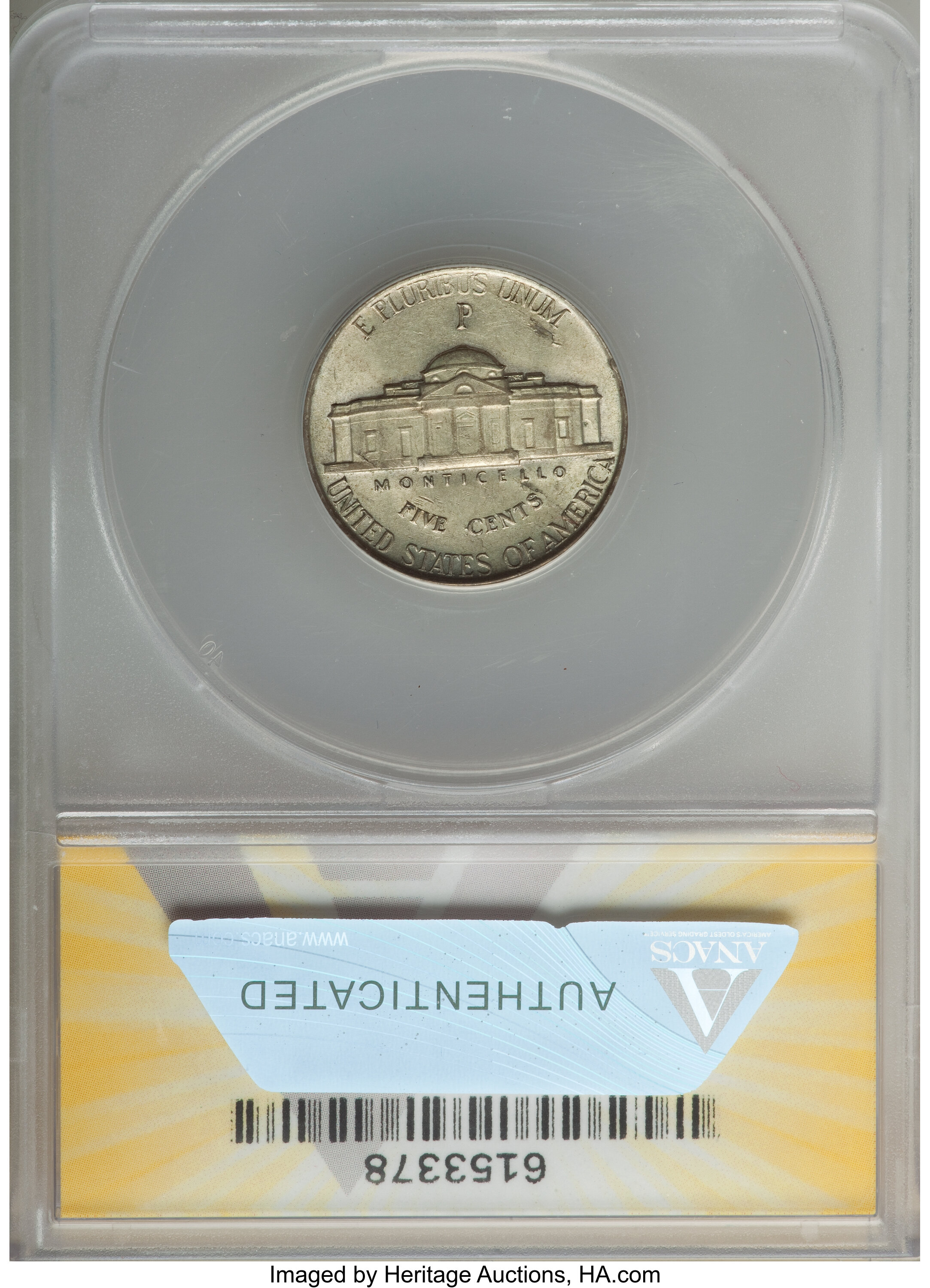 1943-P 5c Silver AU58 CAC thumbnail 4
