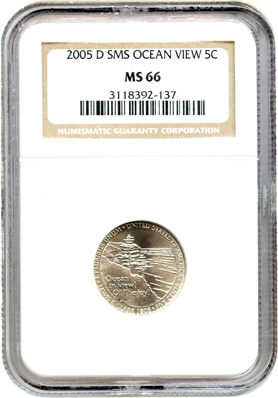 image for: 2005-D Western Waters 5c NGC MS66