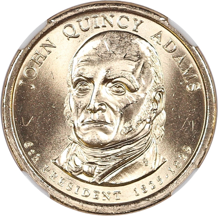 image for: 2008-P John Q. Adams $1 NGC Brilliant Uncirculated