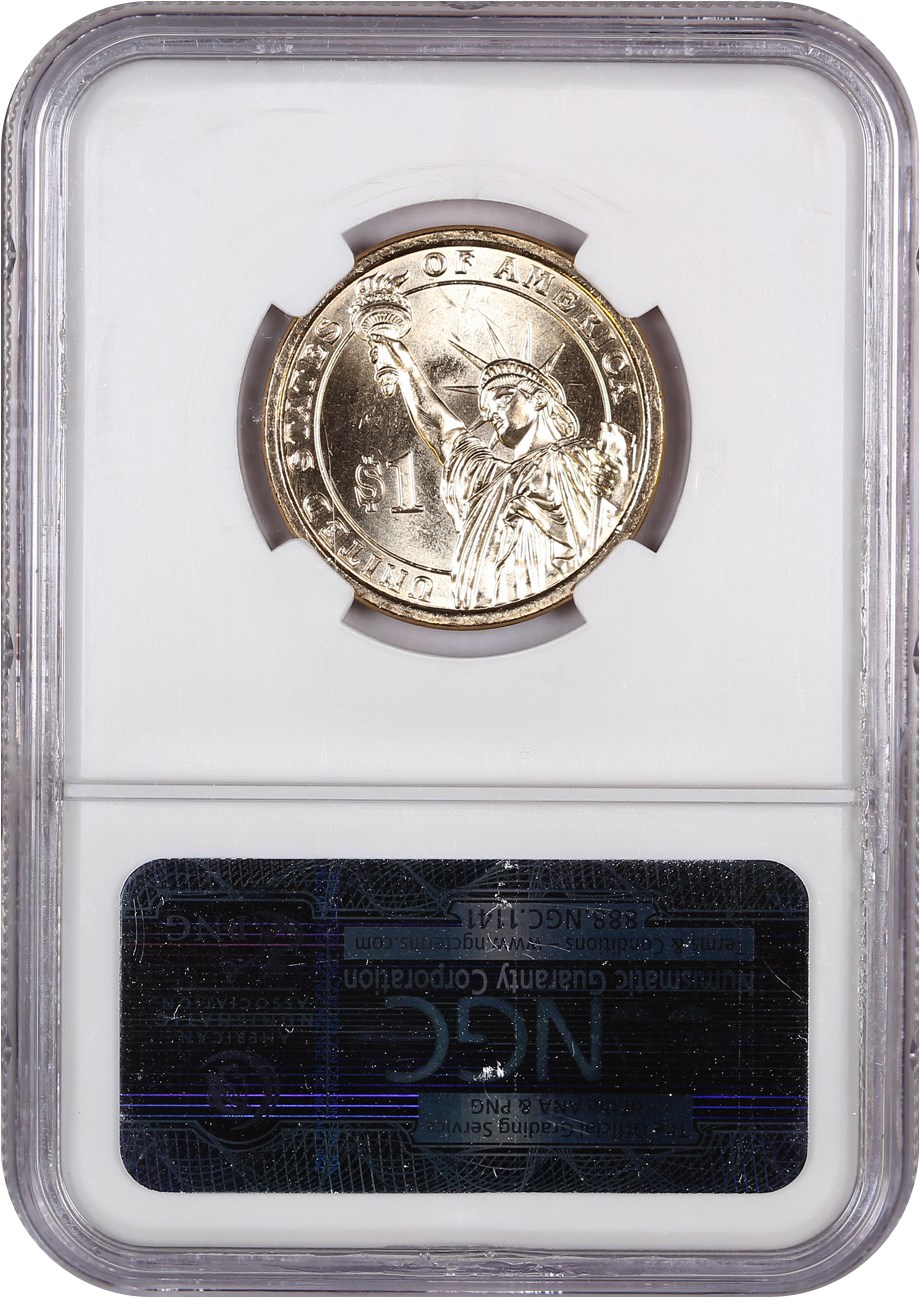 image for: 2008-D Martin Van Buren $1 NGC Brilliant Unc. (First Day of Issue)