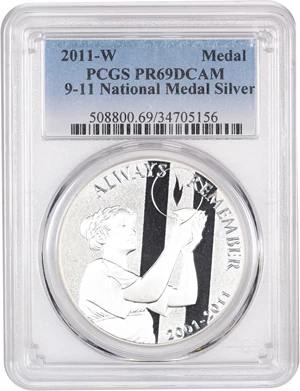 image for: 2011-W 9-11 National Medal $1 PCGS Proof 69 DCAM