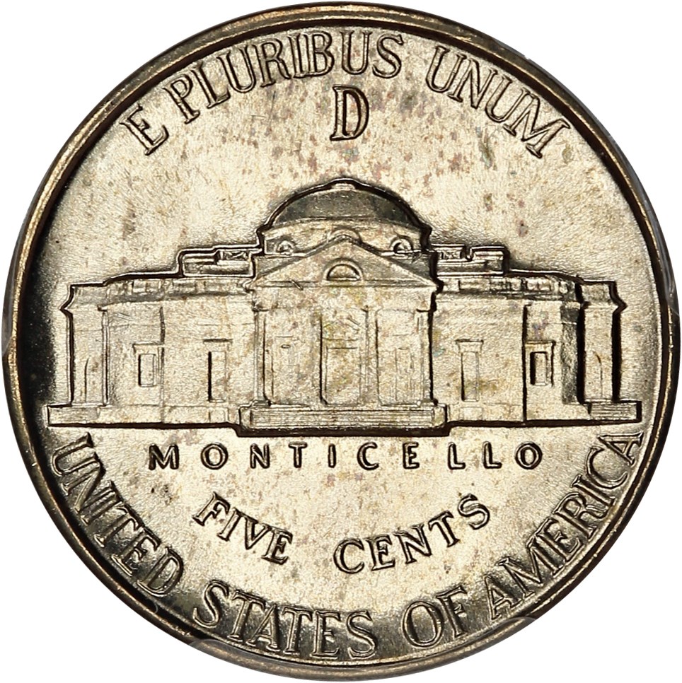 1943-D 5c Silver MS FS MS62 FS thumbnail 2