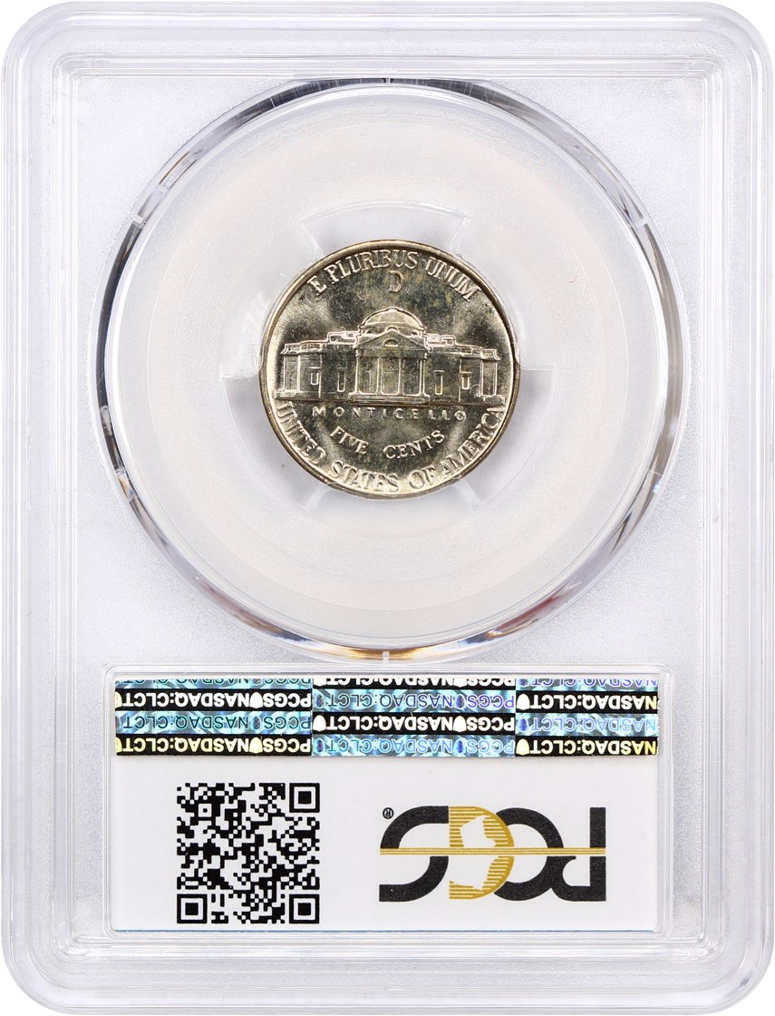 1943-D 5c Silver MS FS MS62 FS thumbnail 4