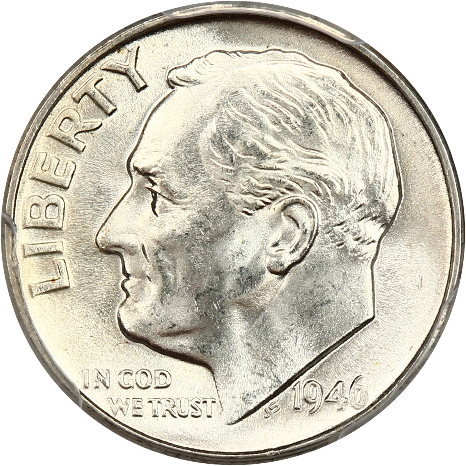 1946 10c PCGS MS64 FB