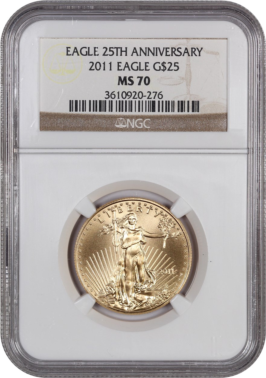 image for: 2011 Gold Eagle $25 NGC MS70