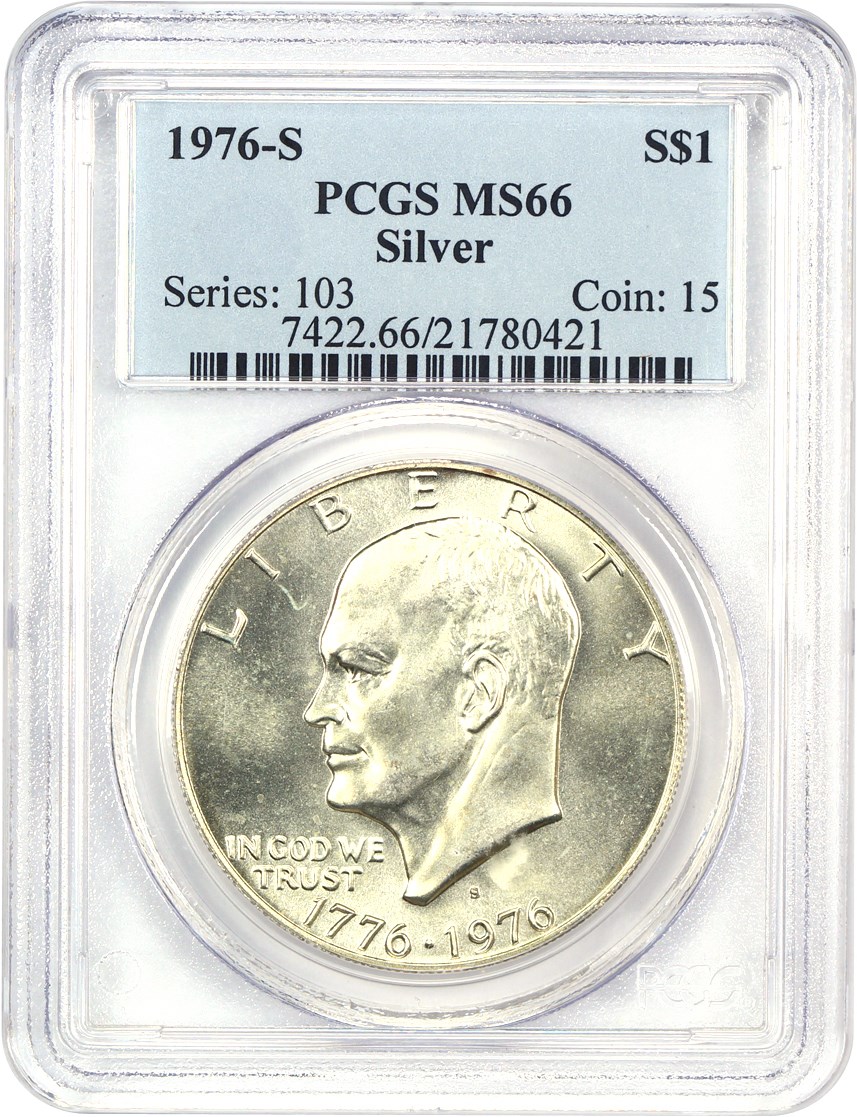 1976-S $1  Silver MS66 CAC thumbnail 7