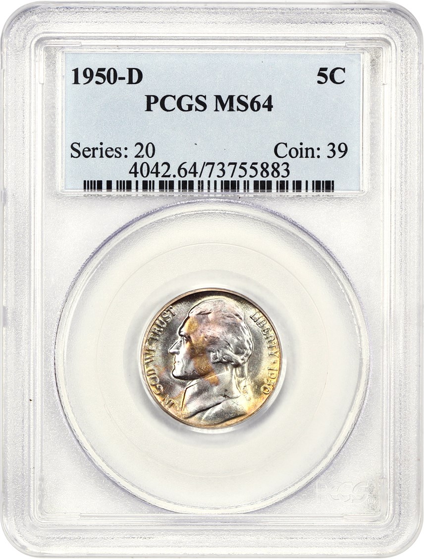 1950-D 5c AU58 thumbnail 5
