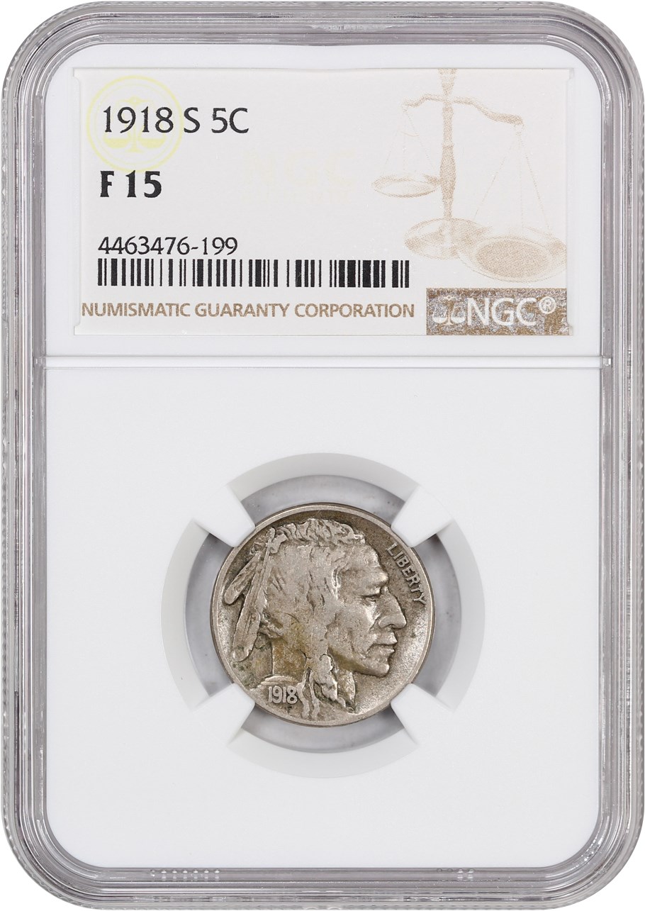 1918-S 5c F15 thumbnail 3