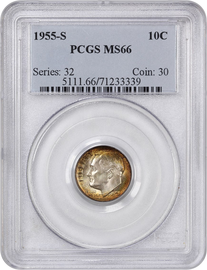1955-S 10c VF20 CAC thumbnail 24