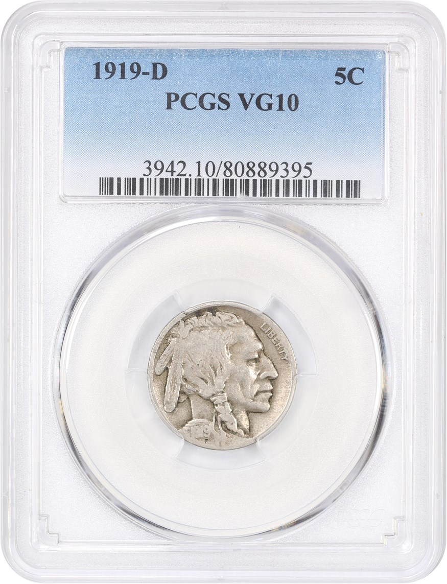 1919-D 5c AG3 CAC thumbnail 7