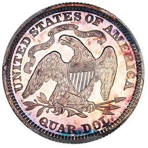 image for: 1866 25c PCGS/CAC Proof 65 DCAM (Motto)