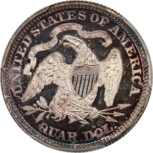 image for: 1866 25c PCGS/CAC Proof 65 DCAM (Motto)
