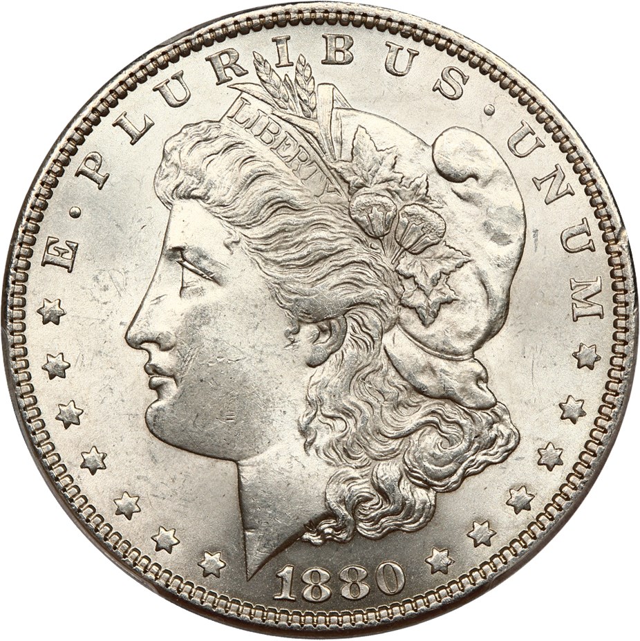 1880 $1 PCGS UNC Details (Cleaned)