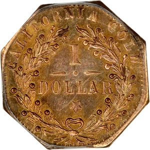 image for: 1874 Cal. Gold $1 PCGS AU53 (BG-1124 OGH)