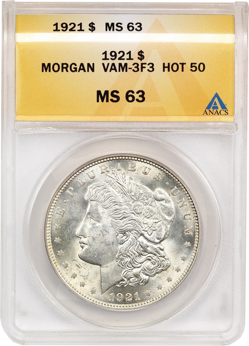 1921 $1  Morgan, Pitted Reverse, VAM-41A MS63 CAC thumbnail 18