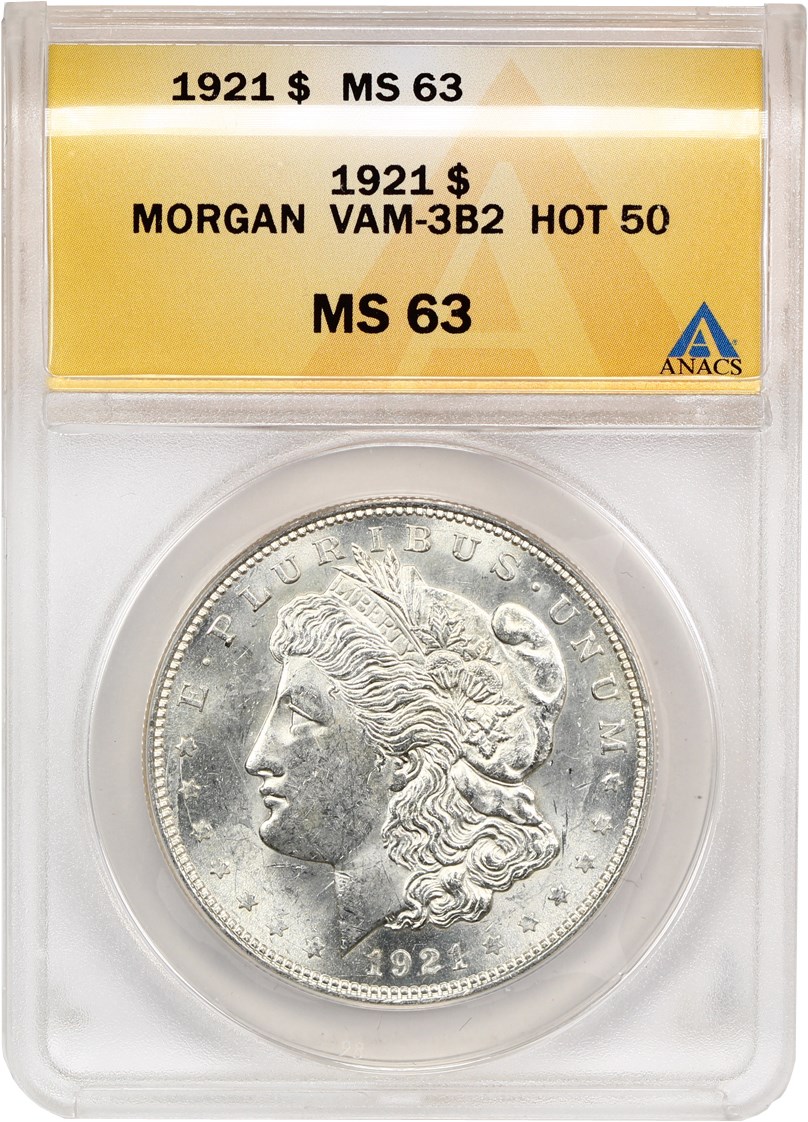1921 $1  Morgan, Pitted Reverse, VAM-41A MS63 CAC thumbnail 22