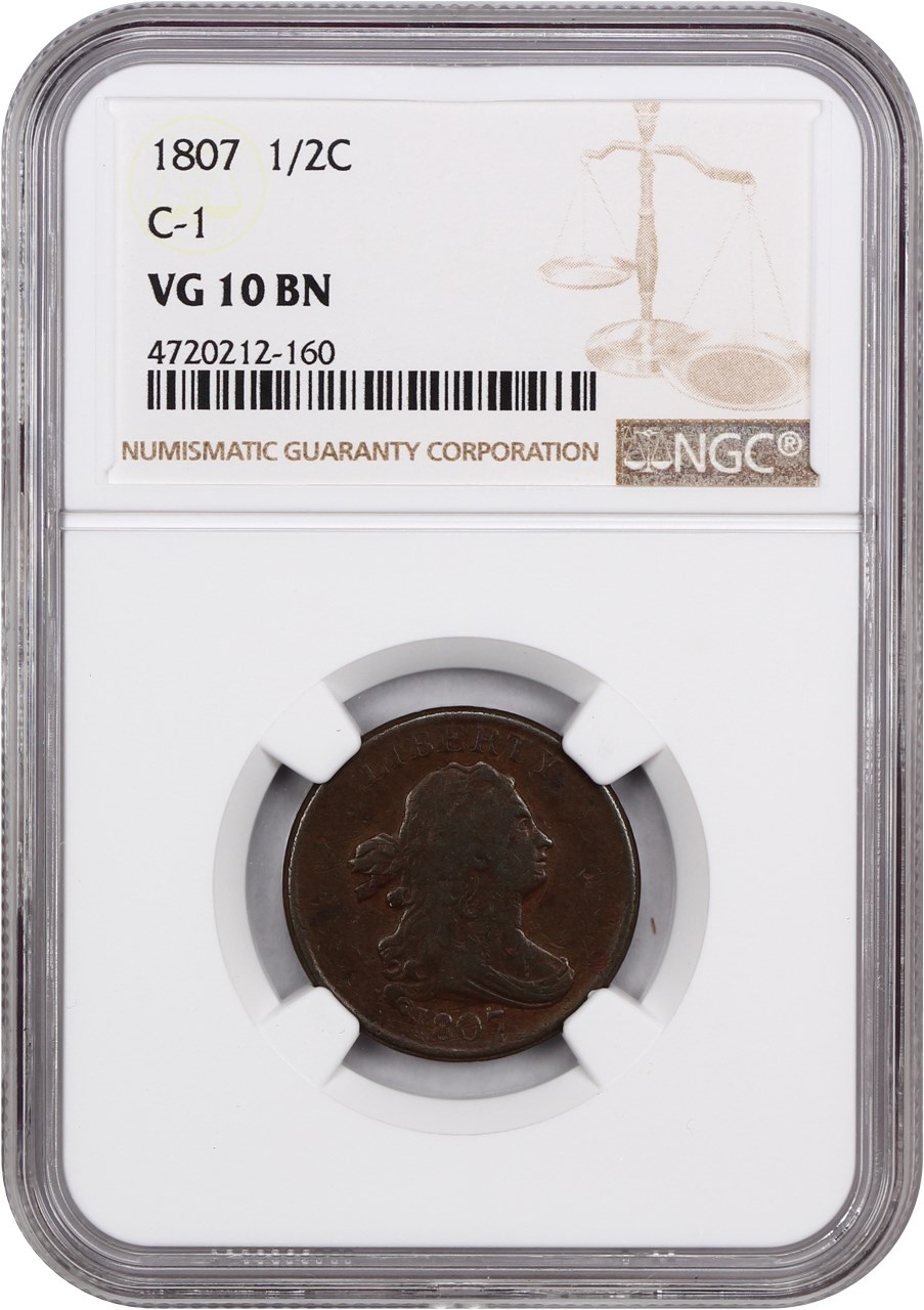 1807 1/2c MS BN VF25 BN thumbnail 16