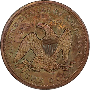 image for: 1871 Pattern $1 PCGS/CAC Proof 64 BN (J-1147)
