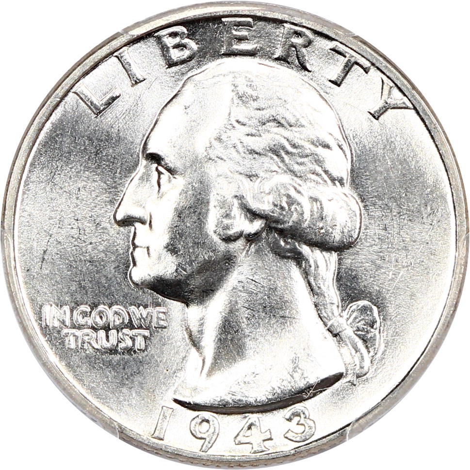 1943 25c PCGS MS64