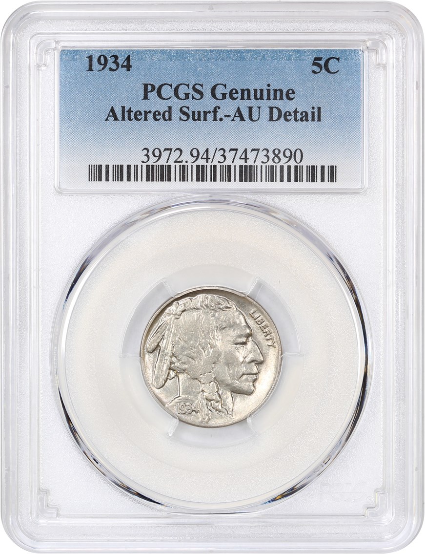 1934 5c VG10 CAC thumbnail 4