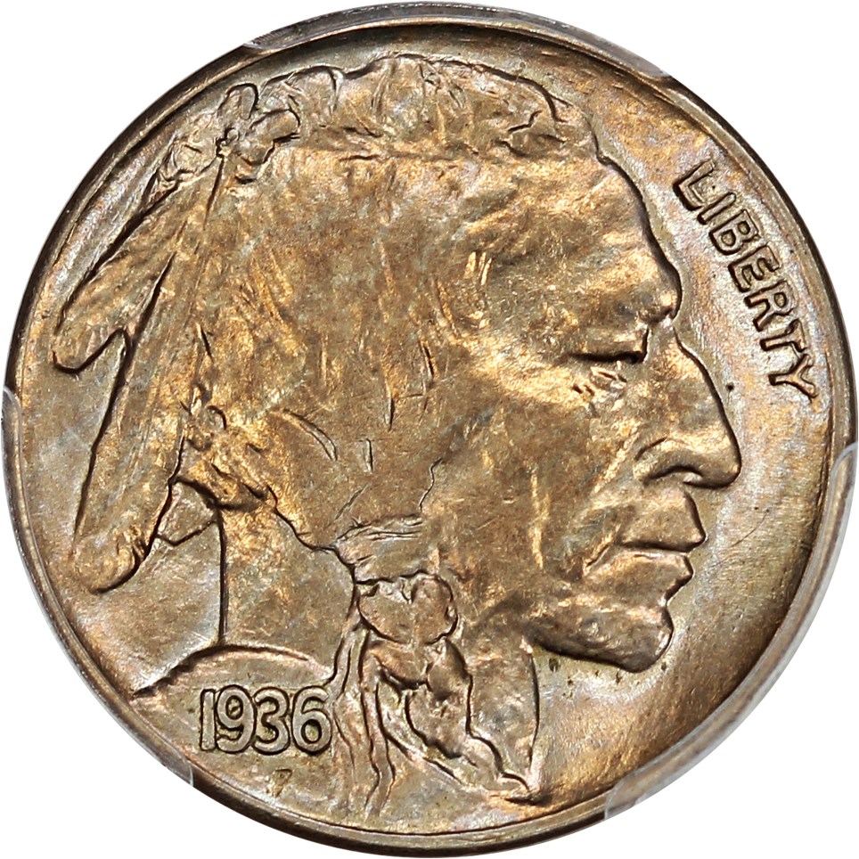 1936-S 5c PCGS MS62