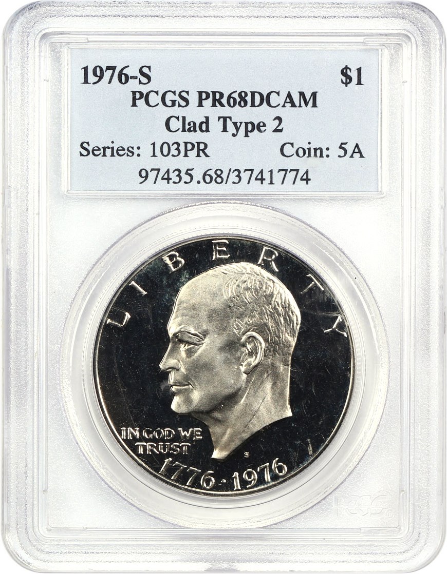 1976-S $1  Clad, Type 2 PR DCAM PR63 DCAM thumbnail 7
